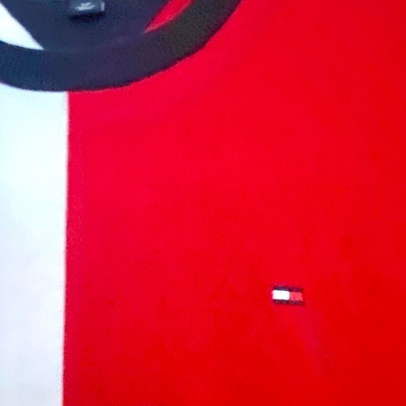 Mens Tommy Hilfiger 100% Cotton Pull Over Sweater XL Red White Blue Logo - Picture 4 of 6